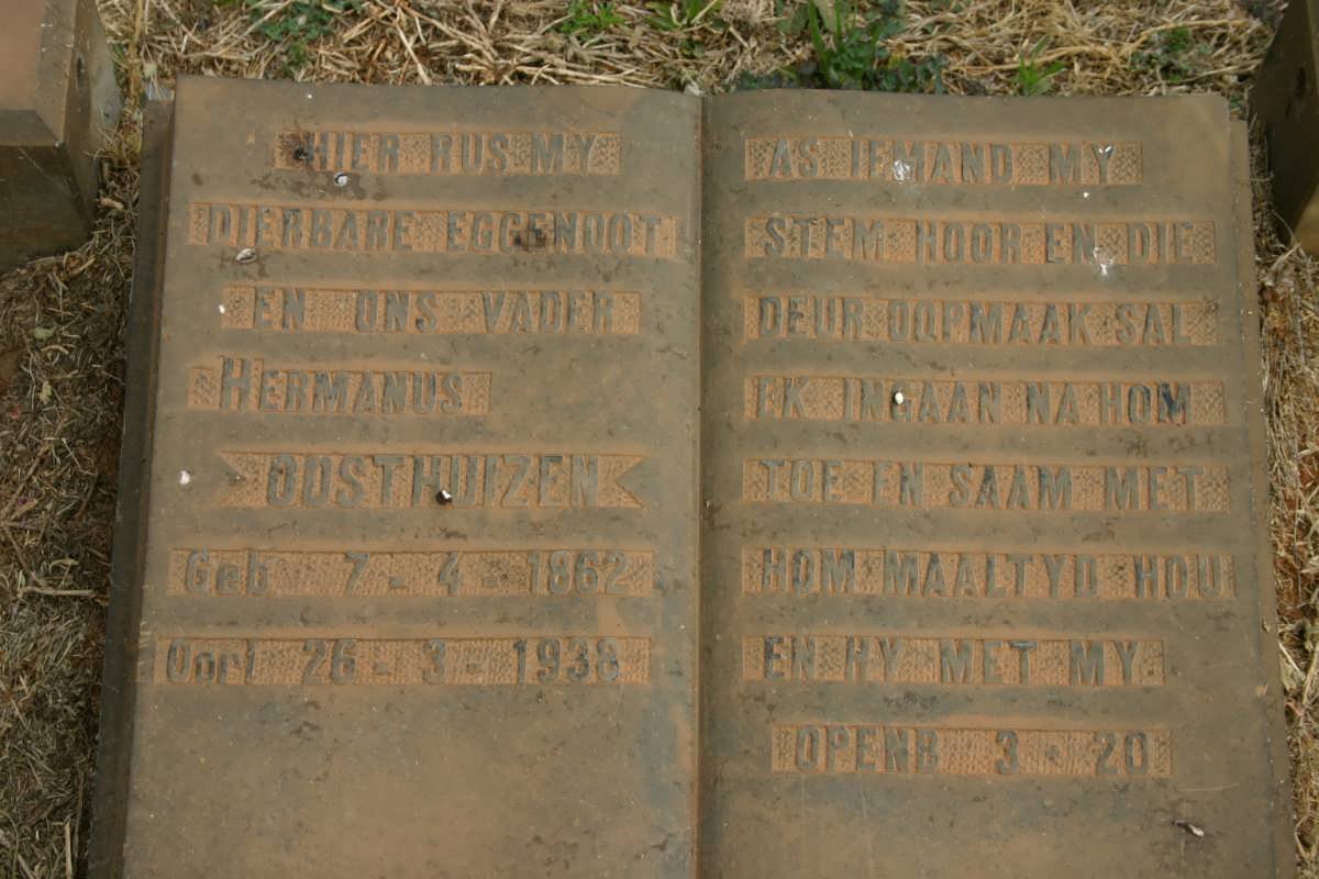 OOSTHUIZEN Hermanus 1862-1938