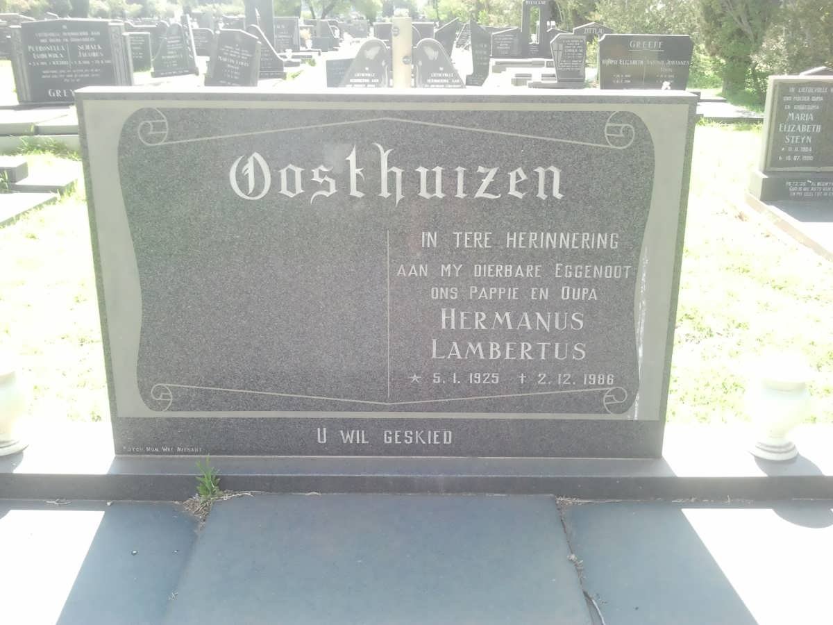 OOSTHUIZEN Hermanus Lambertus 1925-1986