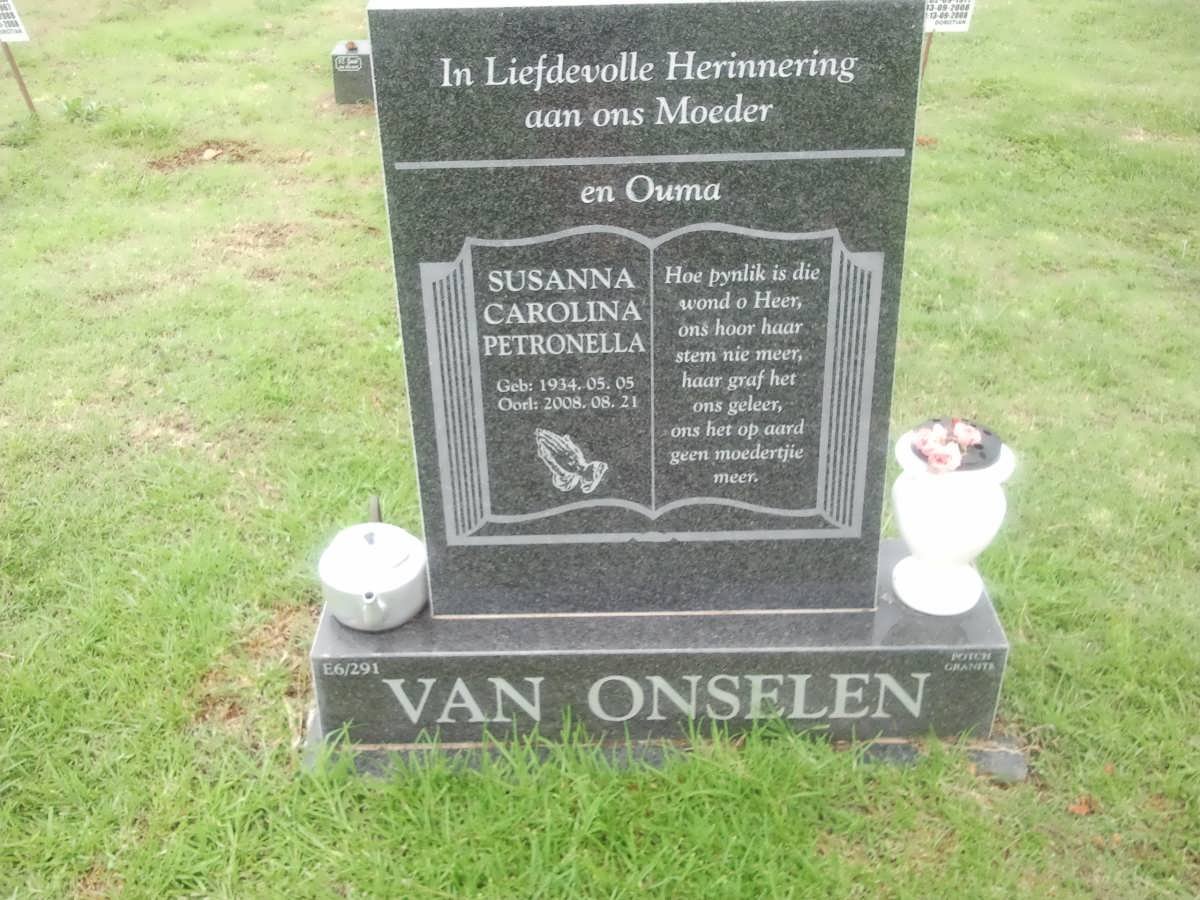 ONSELEN Susanna Carolina Petronella, van 1934-2008