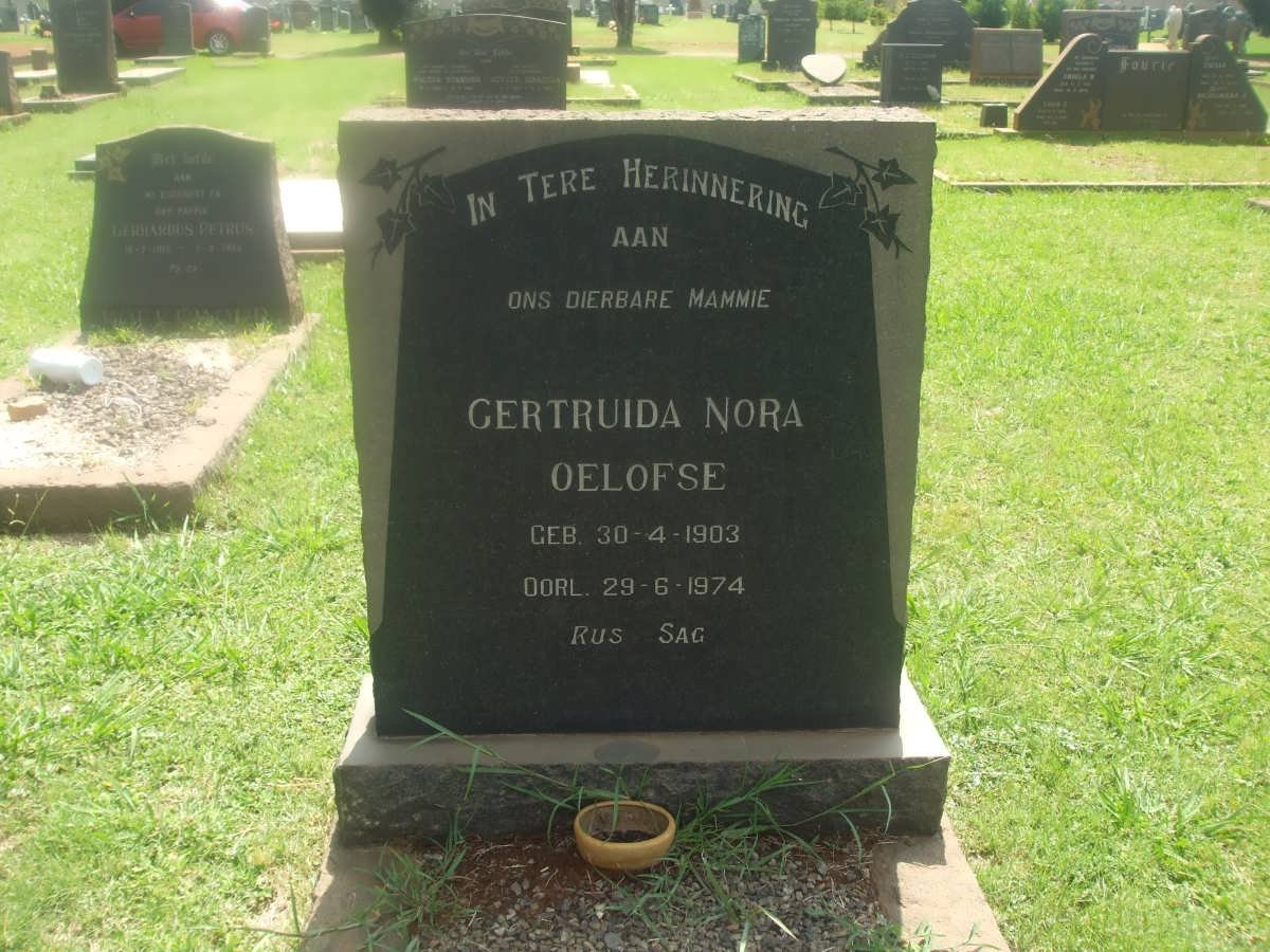 OELOFSE Gertruida Nora 1903-1974