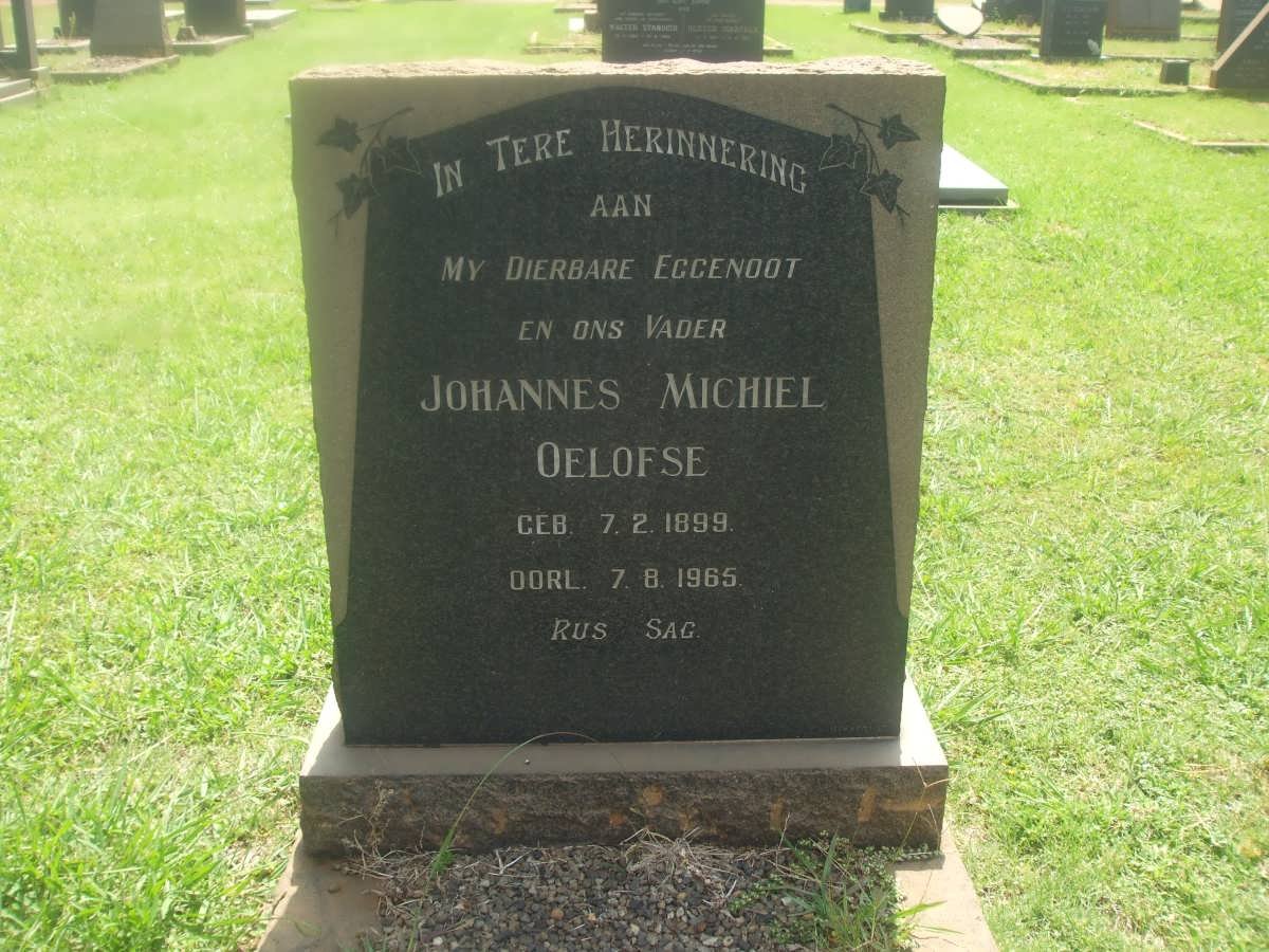 OELOFSE Johannes Michiel 1899-1965 