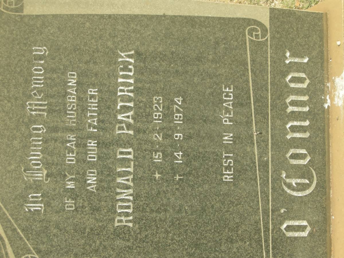 O' CONNOR Ronald Patrick 1923-1974