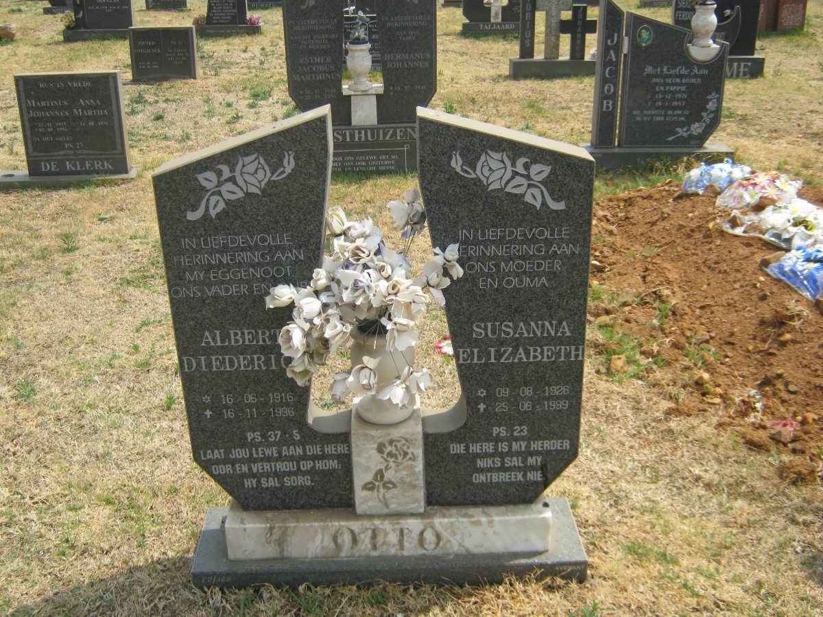 OTTO Albert Diederick 1916-1996 &amp; Susanna Elizabeth 1926-1999