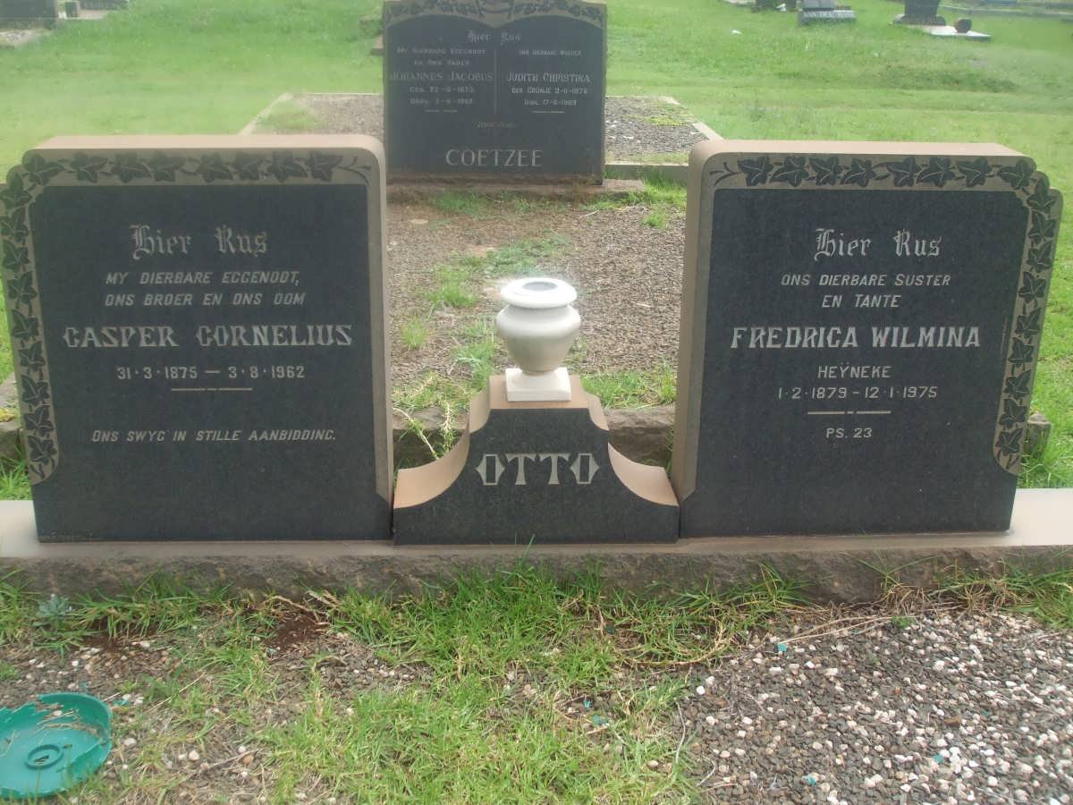 OTTO Casper Cornelius 1875-1962 &amp; Fredrica Wilmina HEYNEKE 1879-1975