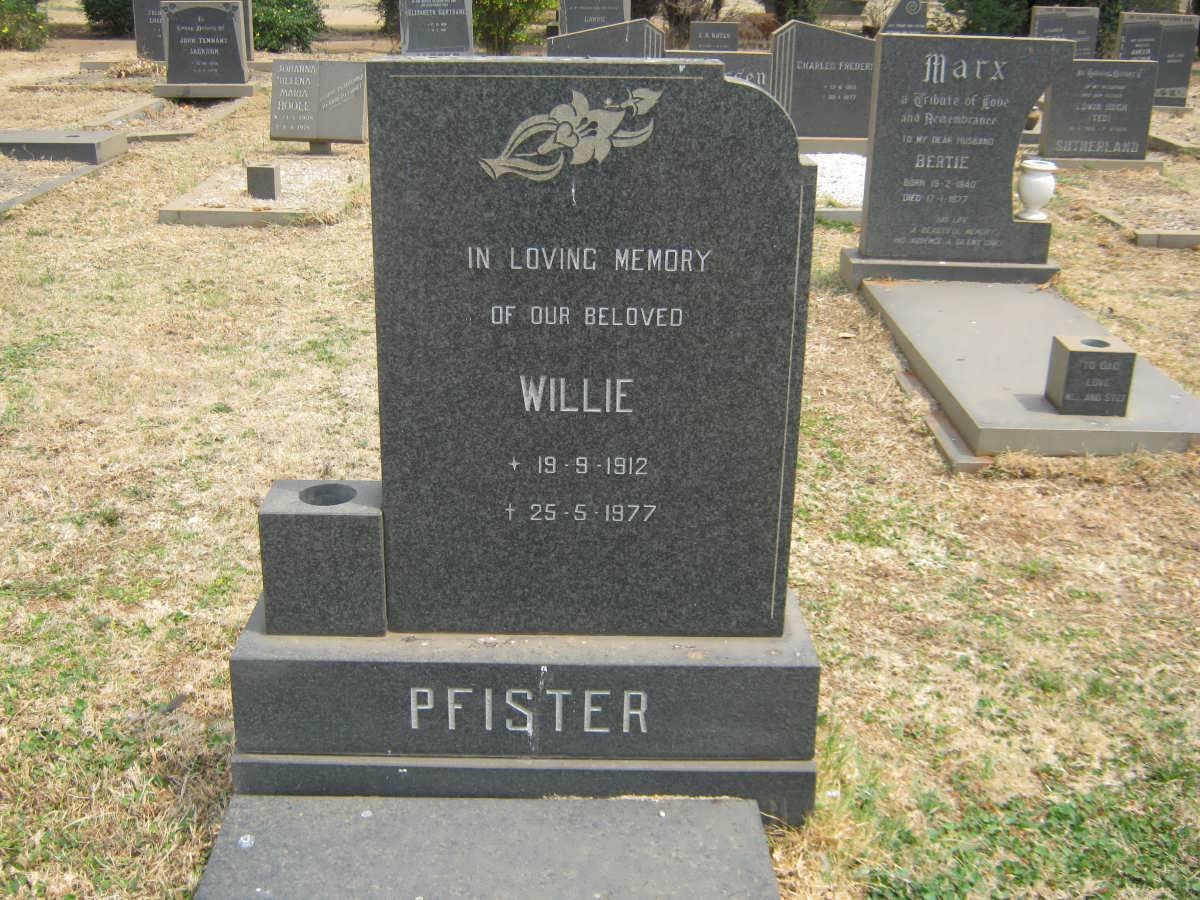 PFISTER Willie 1912-1977