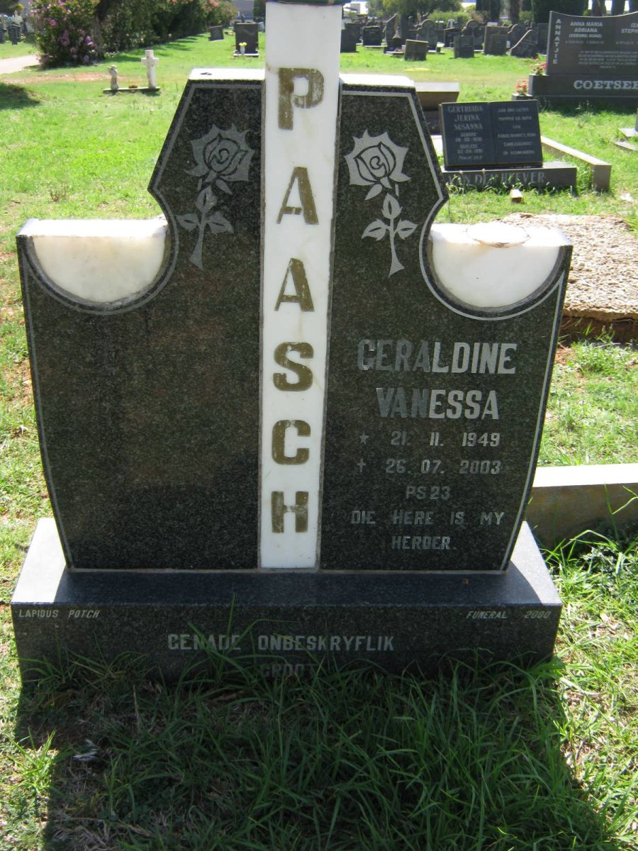 PAASCH Geraldine Venessa 1949-2003