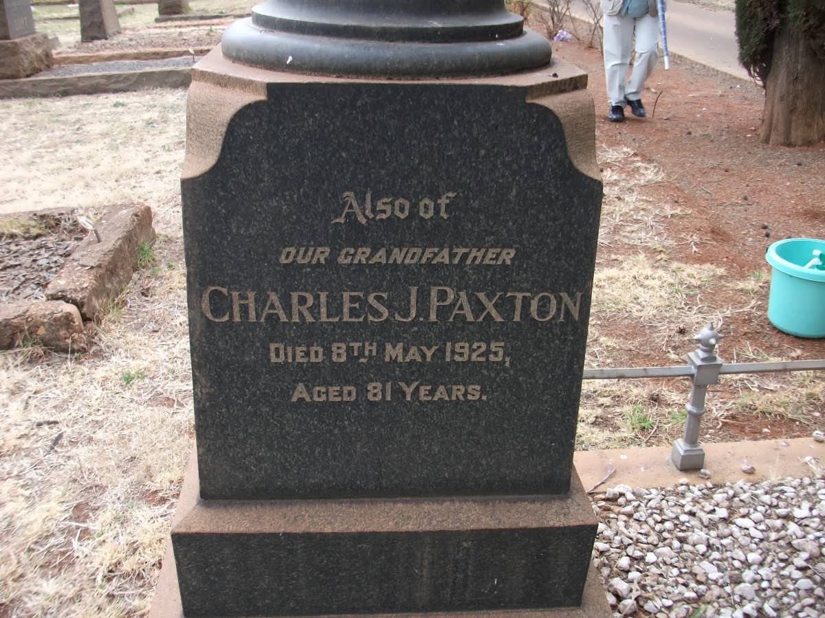 PAXTON Charles J. -1925