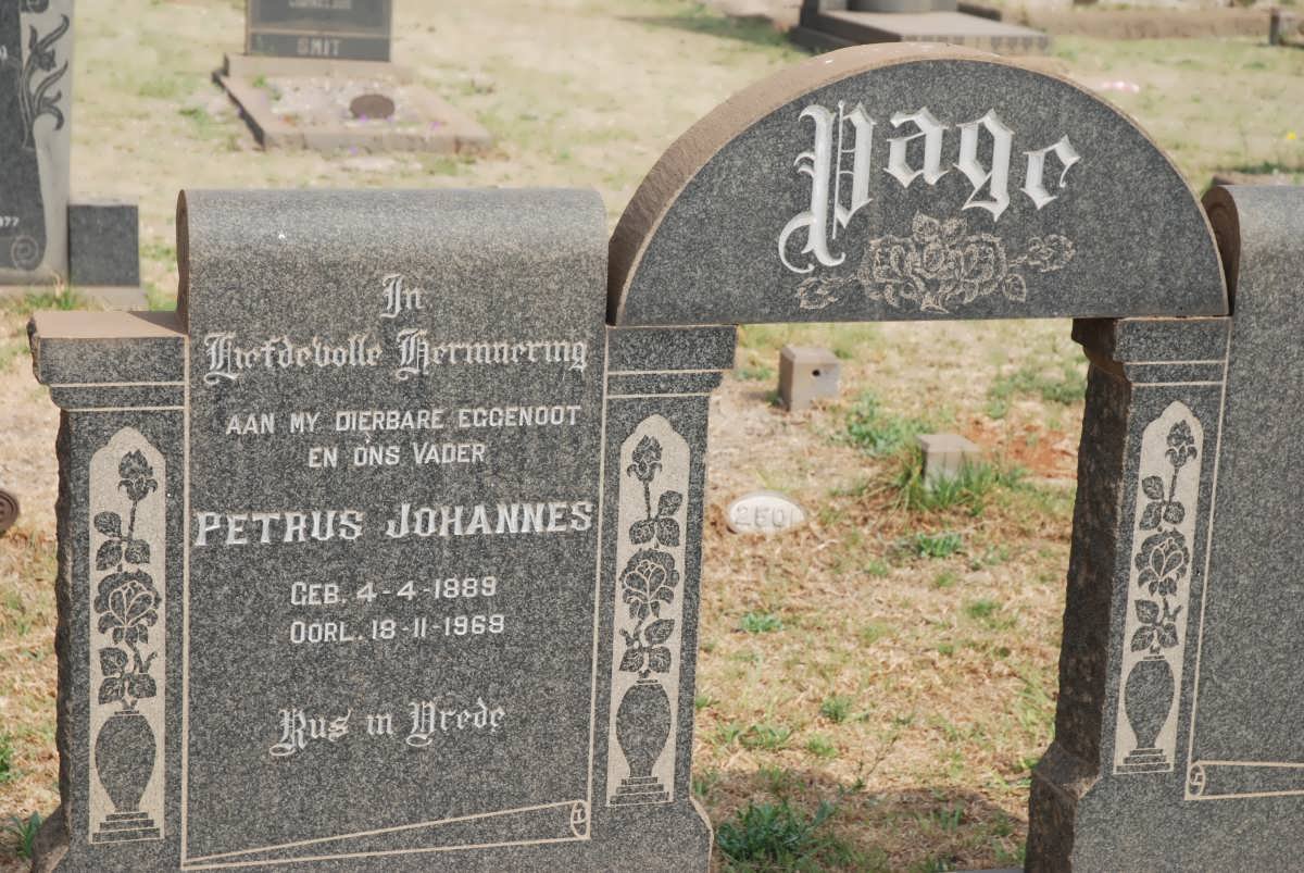 PAGE Petrus Johannes 1889-1968