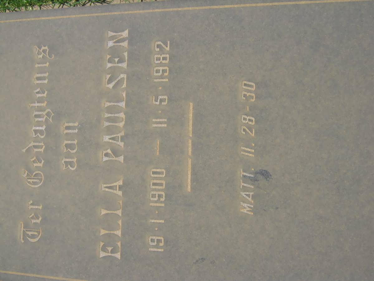 PAULSEN Ella 1900-1982