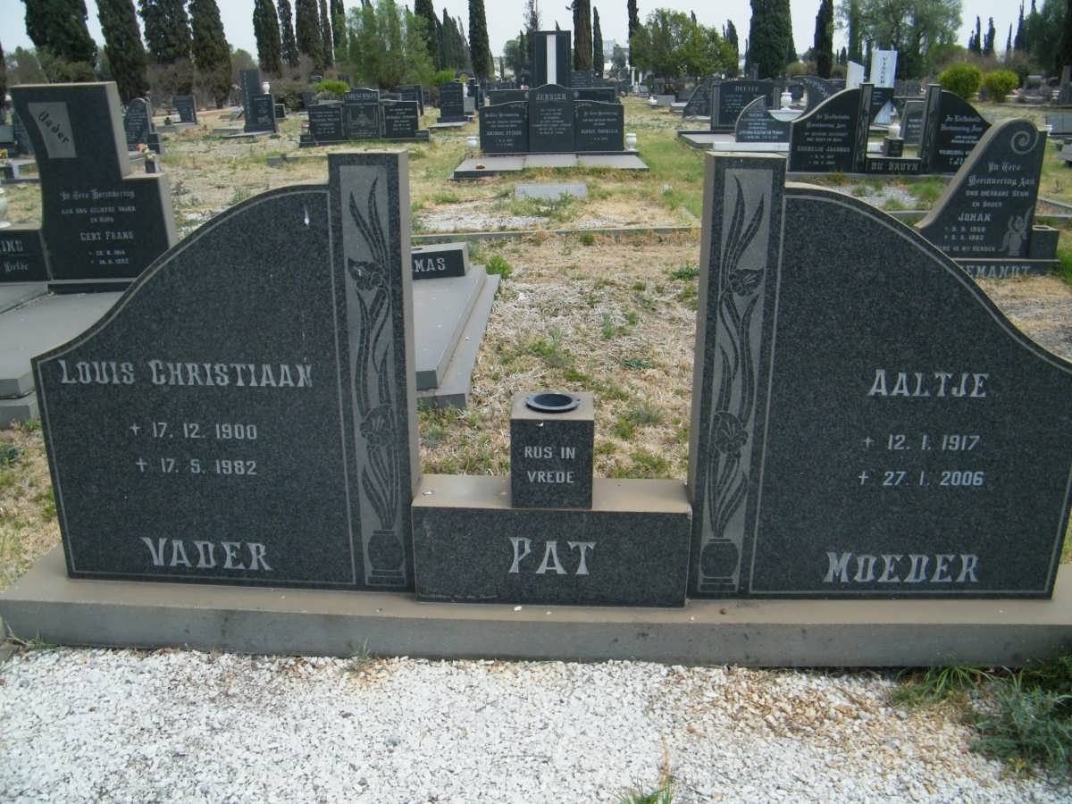 PAT Louis Christiaan 1900-1982 &amp; Aaltje 1917-2006