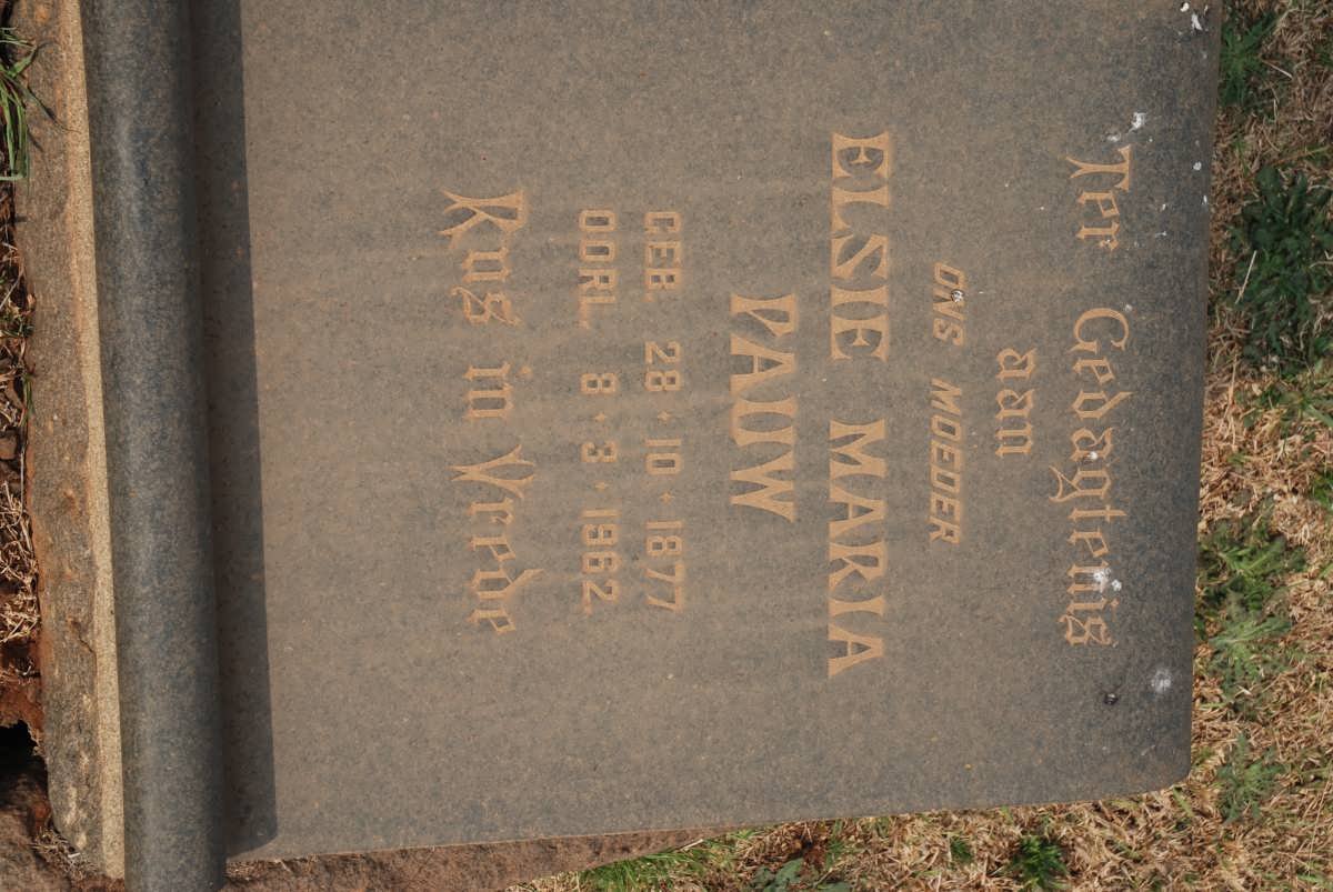 PAUW Elsie Maria 1877-1962