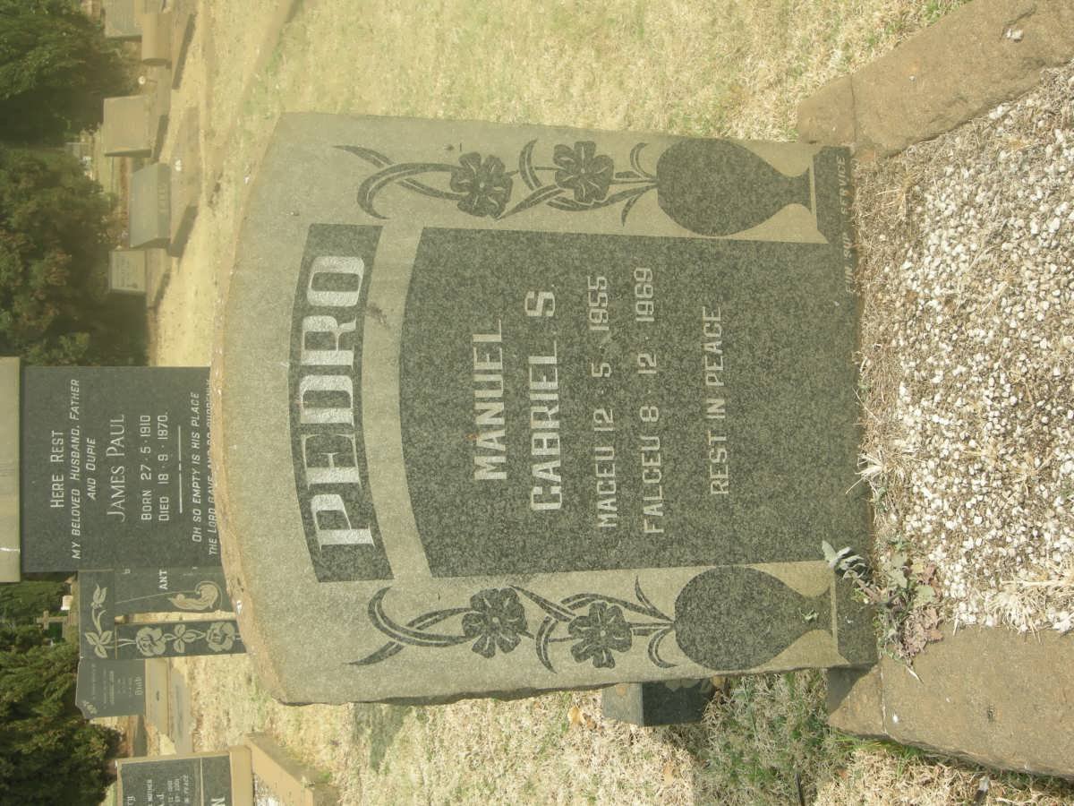 PEDRO Manuel Gabriel S. 1955-1969