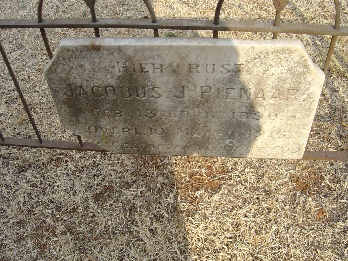 PIENAAR Jacobus J. 1890-1916