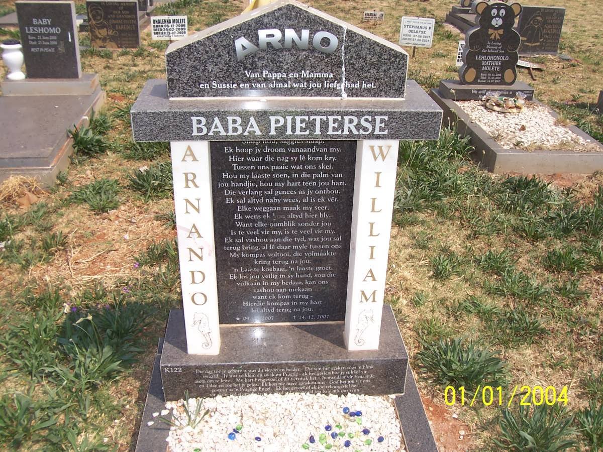PIETERSE Arnando William 2007-2007