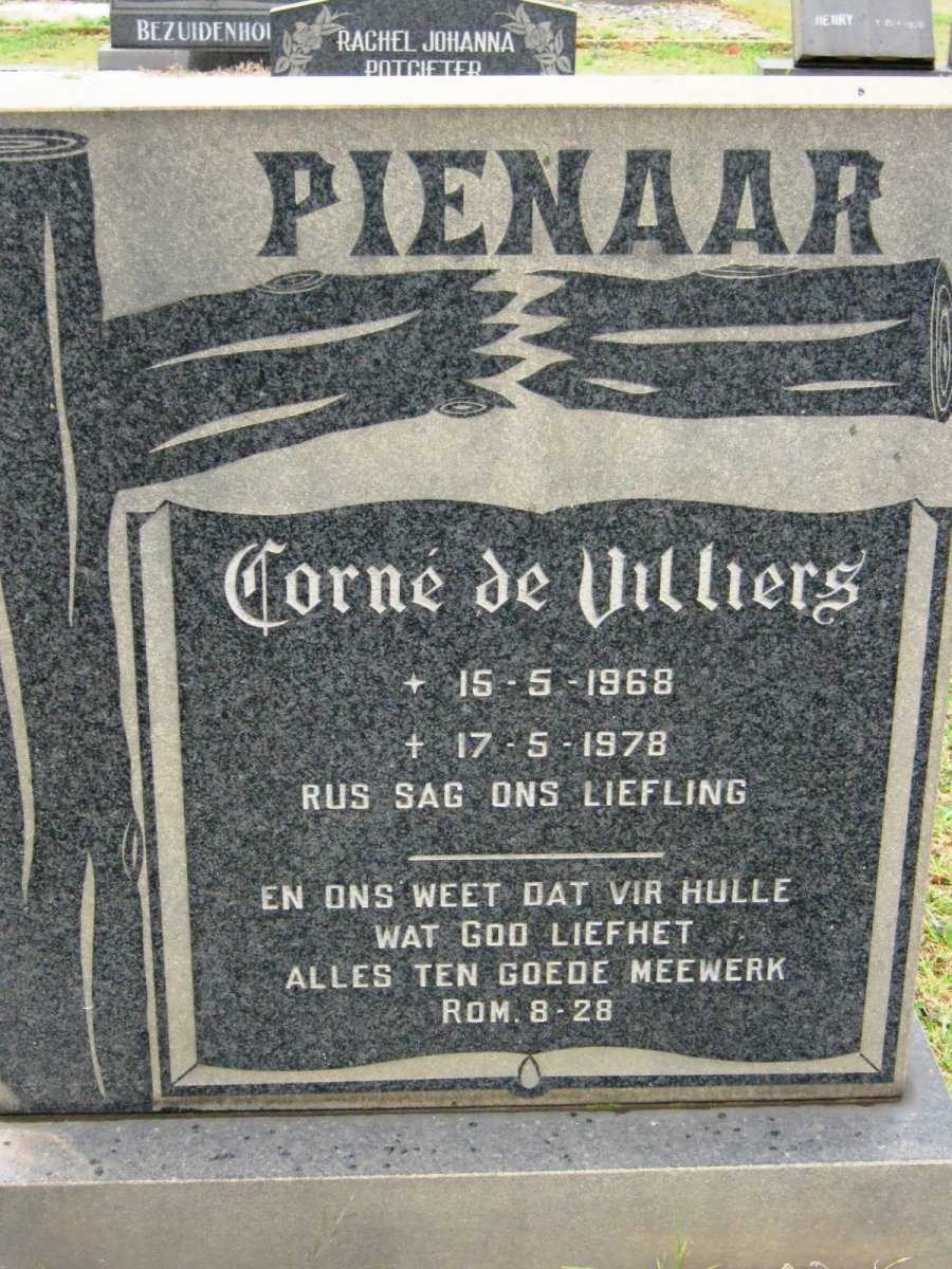 PIENAAR Corné de Villiers 1968-1978