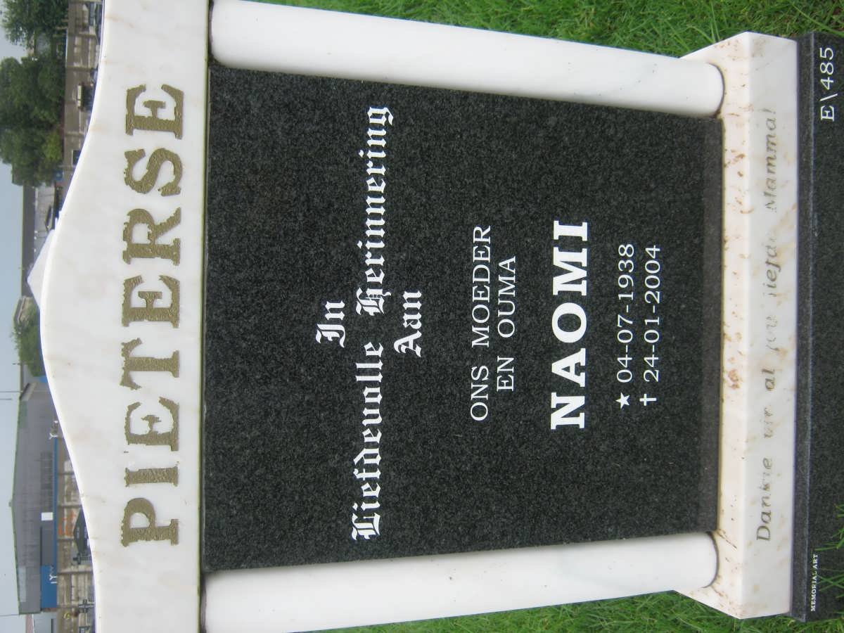 PIETERSE Naomi 1938-2004