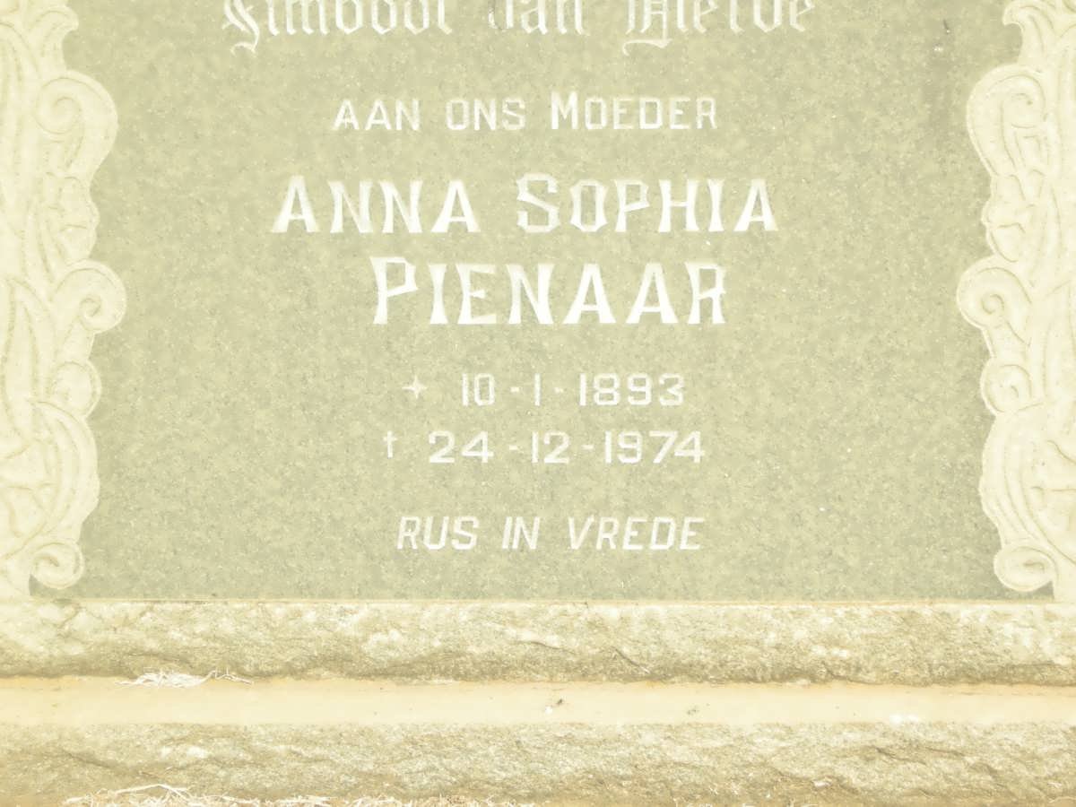 PIENAAR Anna Sophia 1893-1974