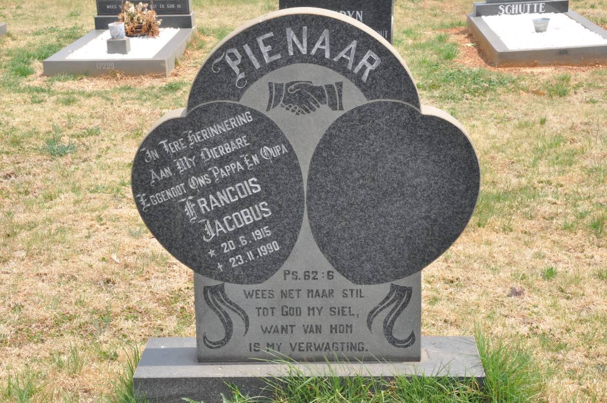 PIENAAR Francois Jacobus 1915-1990