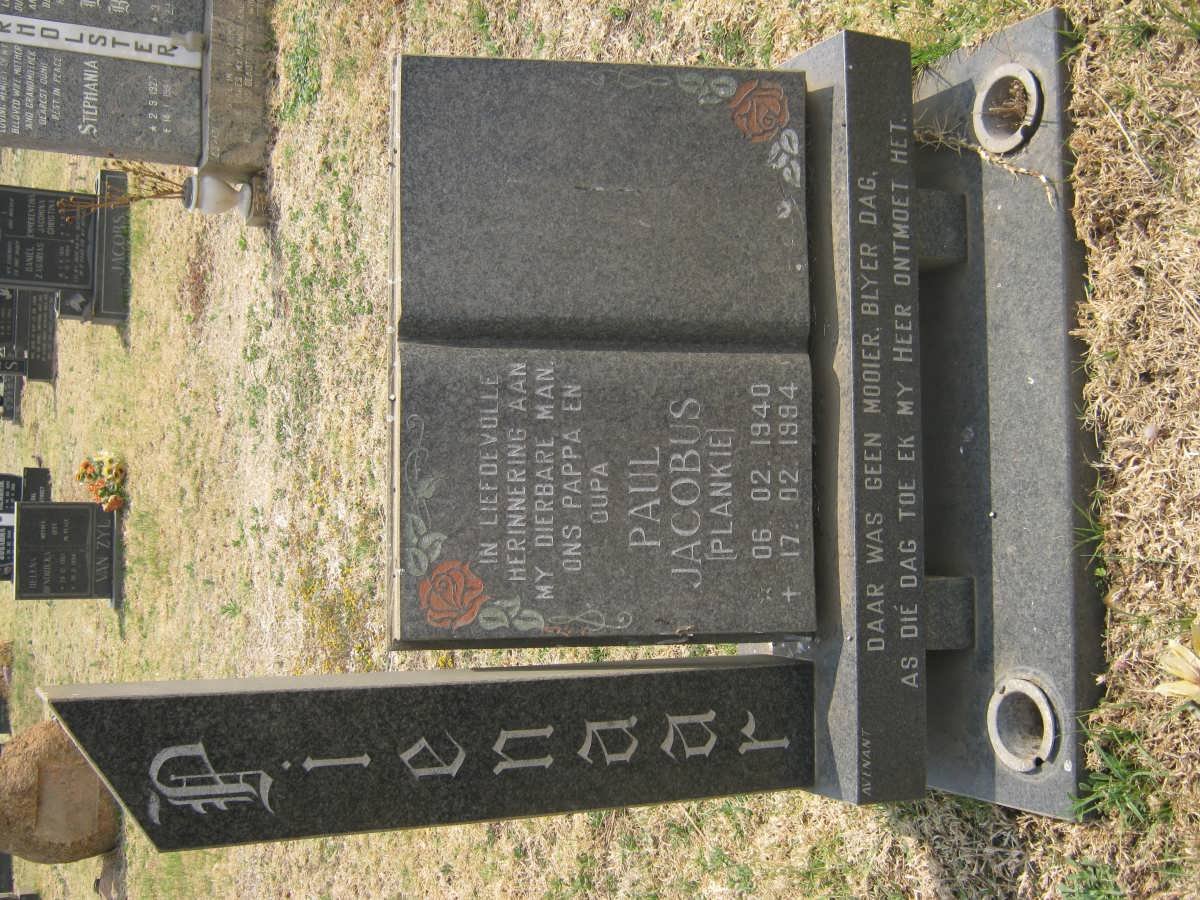 PIENAAR Paul Jacobus 1940-1994