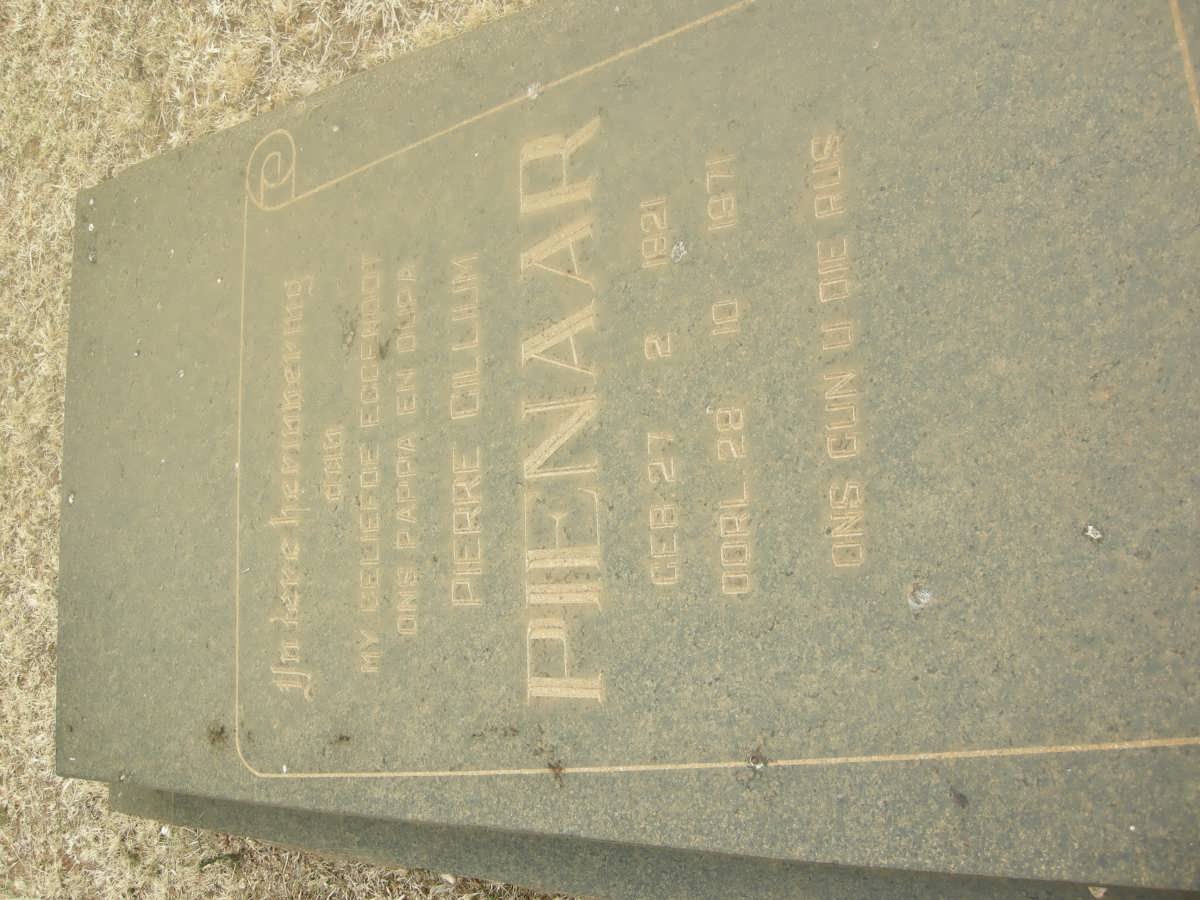 PIENAAR Pierre Gillium 1921-1971