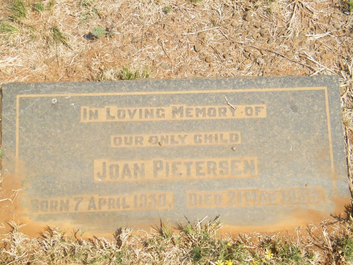 PIETERSEN Joan 1930-1939