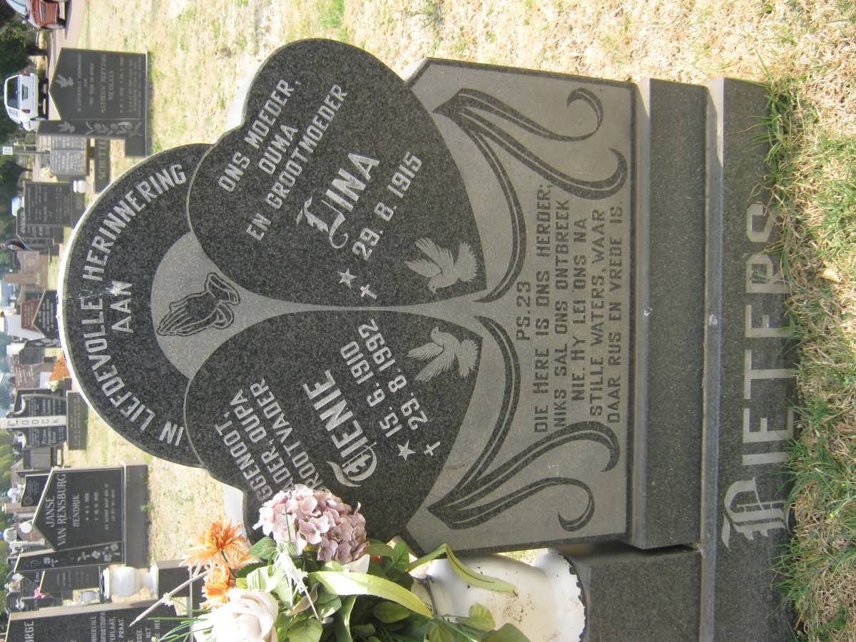 PIETERS Tienie 1910-1992 &amp; Lina 1915-