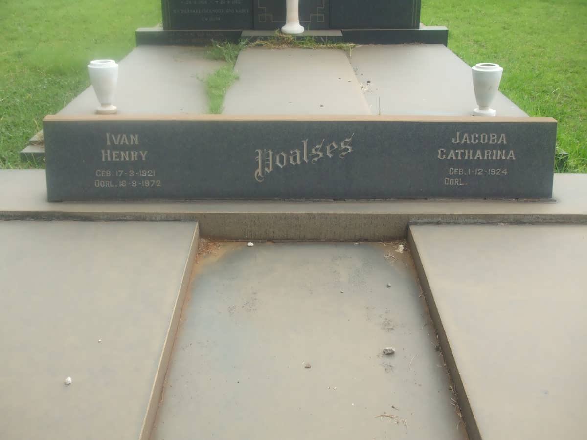 POALSES Ivan Henry 1921-1972 &amp; Jacoba Catharina 1924-