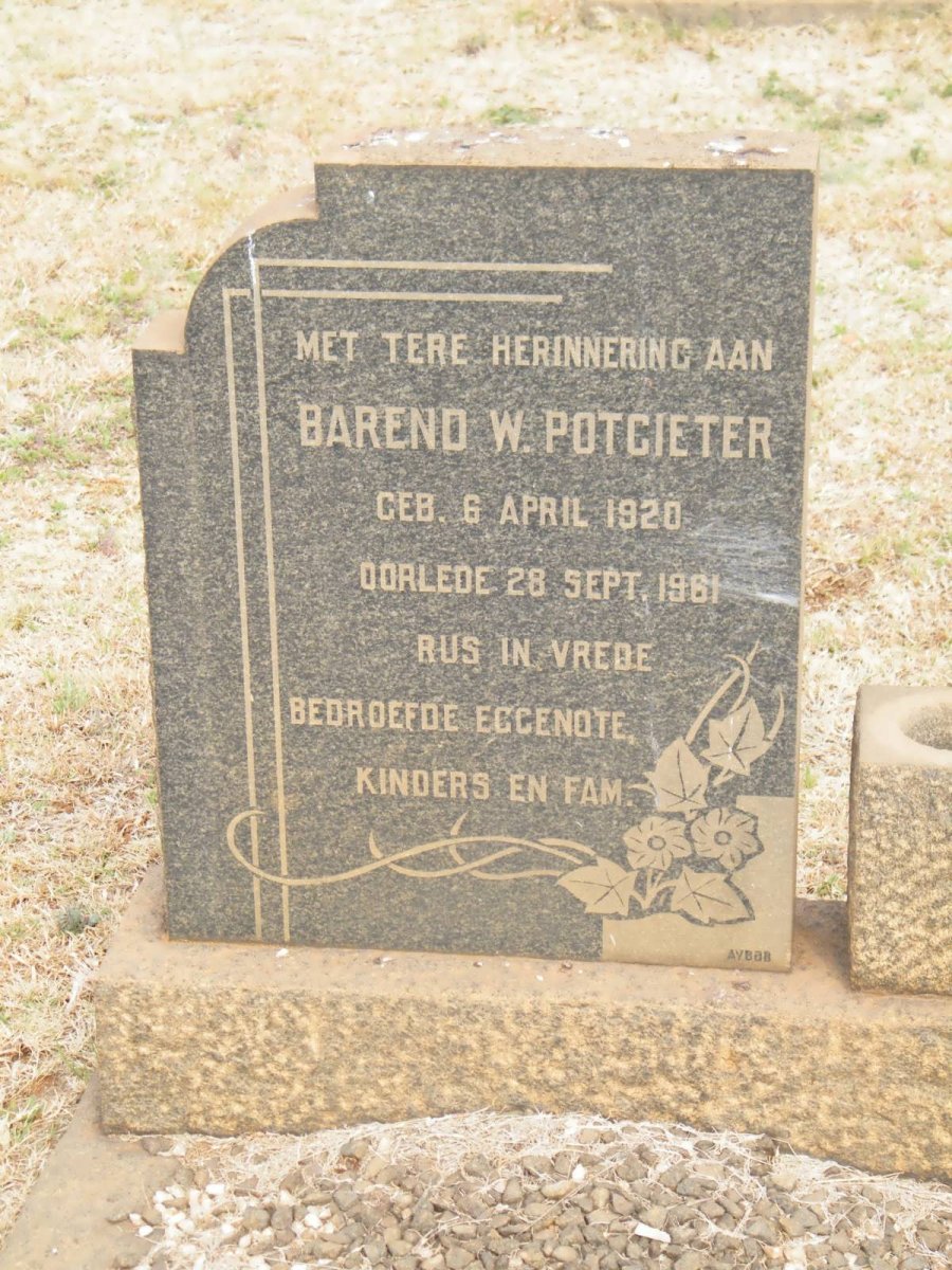 POTGIETER Barend W. 1920-1961