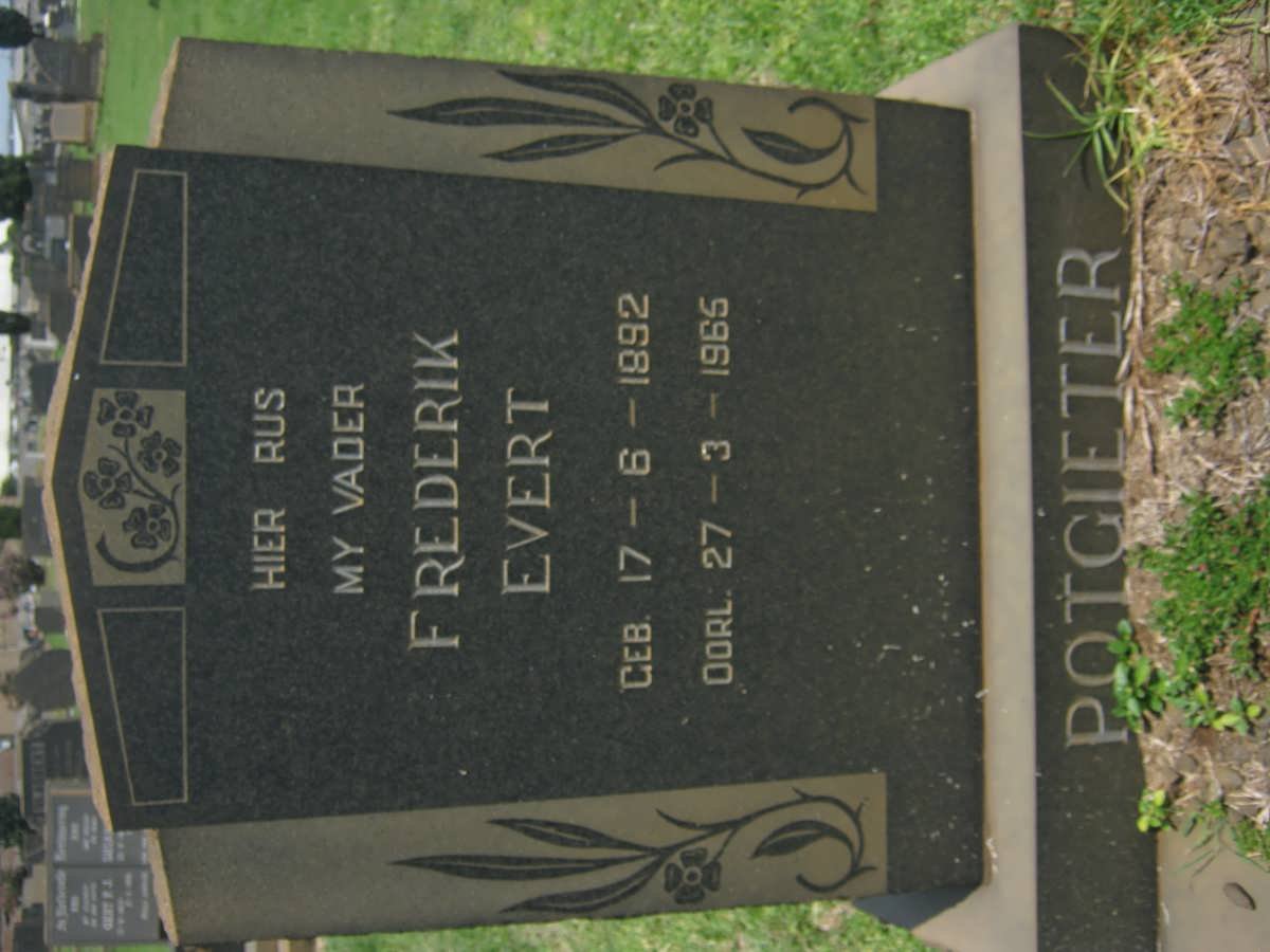 POTGIETER Frederik Evert 1892-1965