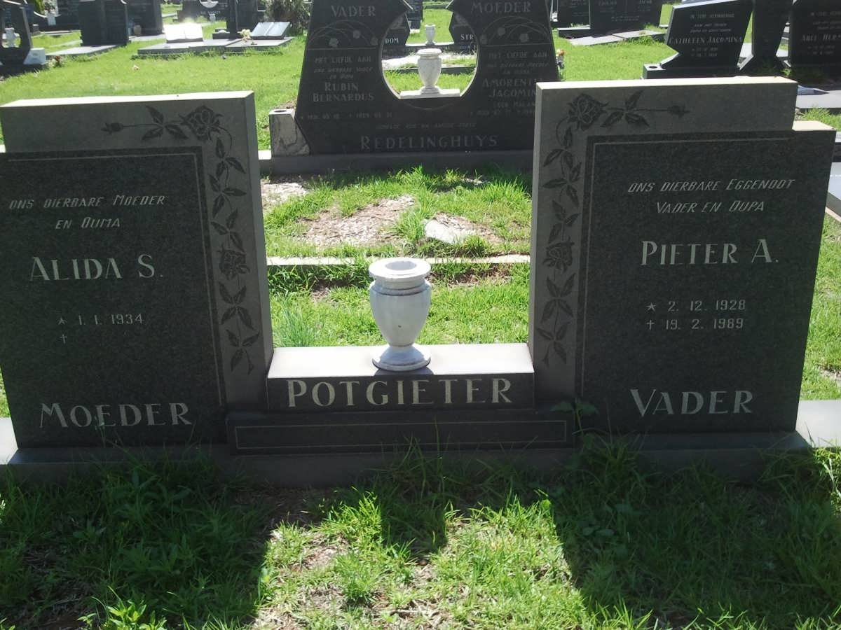 POTGIETER Pieter A. 1928-1989 &amp; Alida S. 1934-