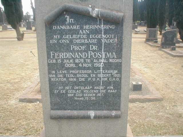 POSTMA Ferdinand 1879-1950