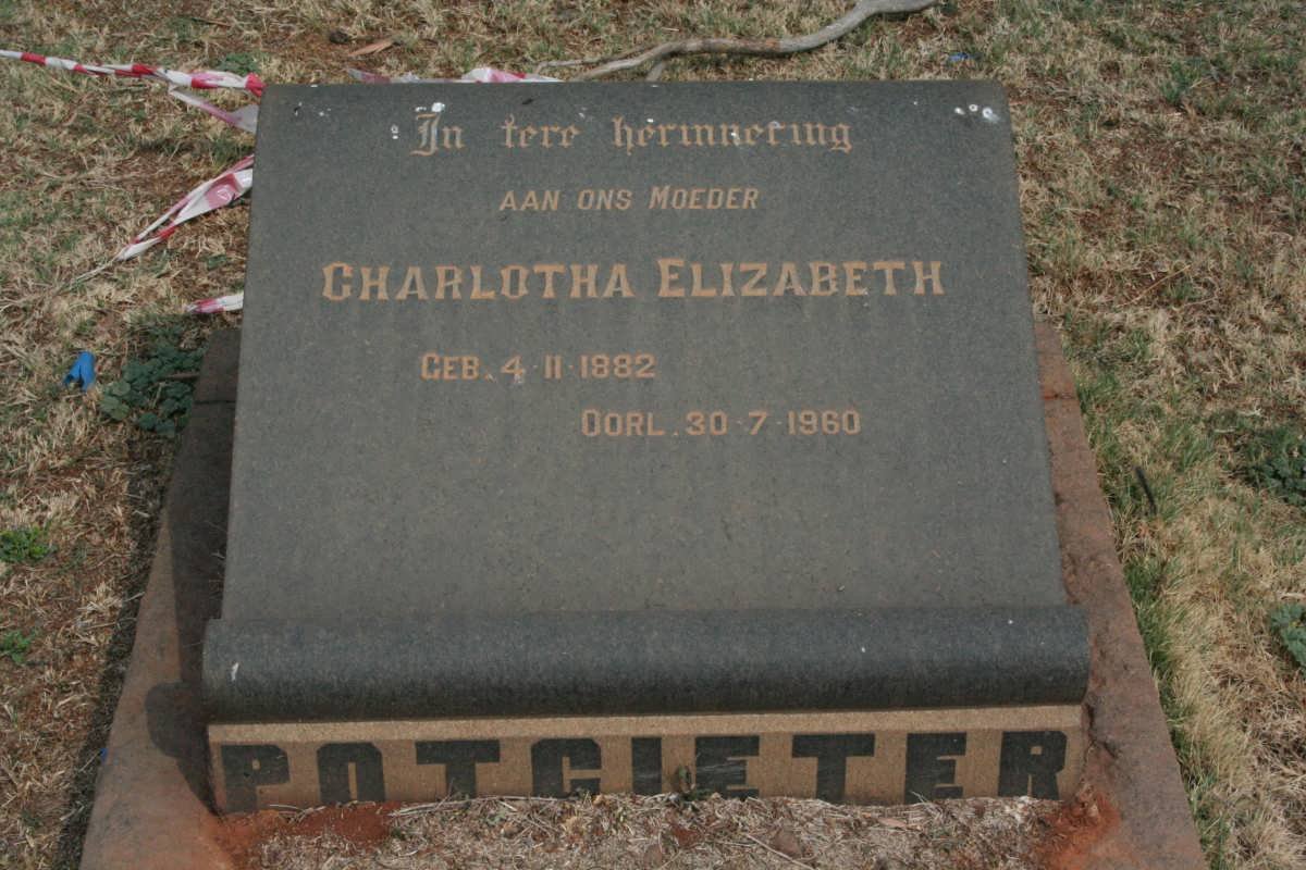 POTGIETER Charlotha Elizabeth 1882-1960