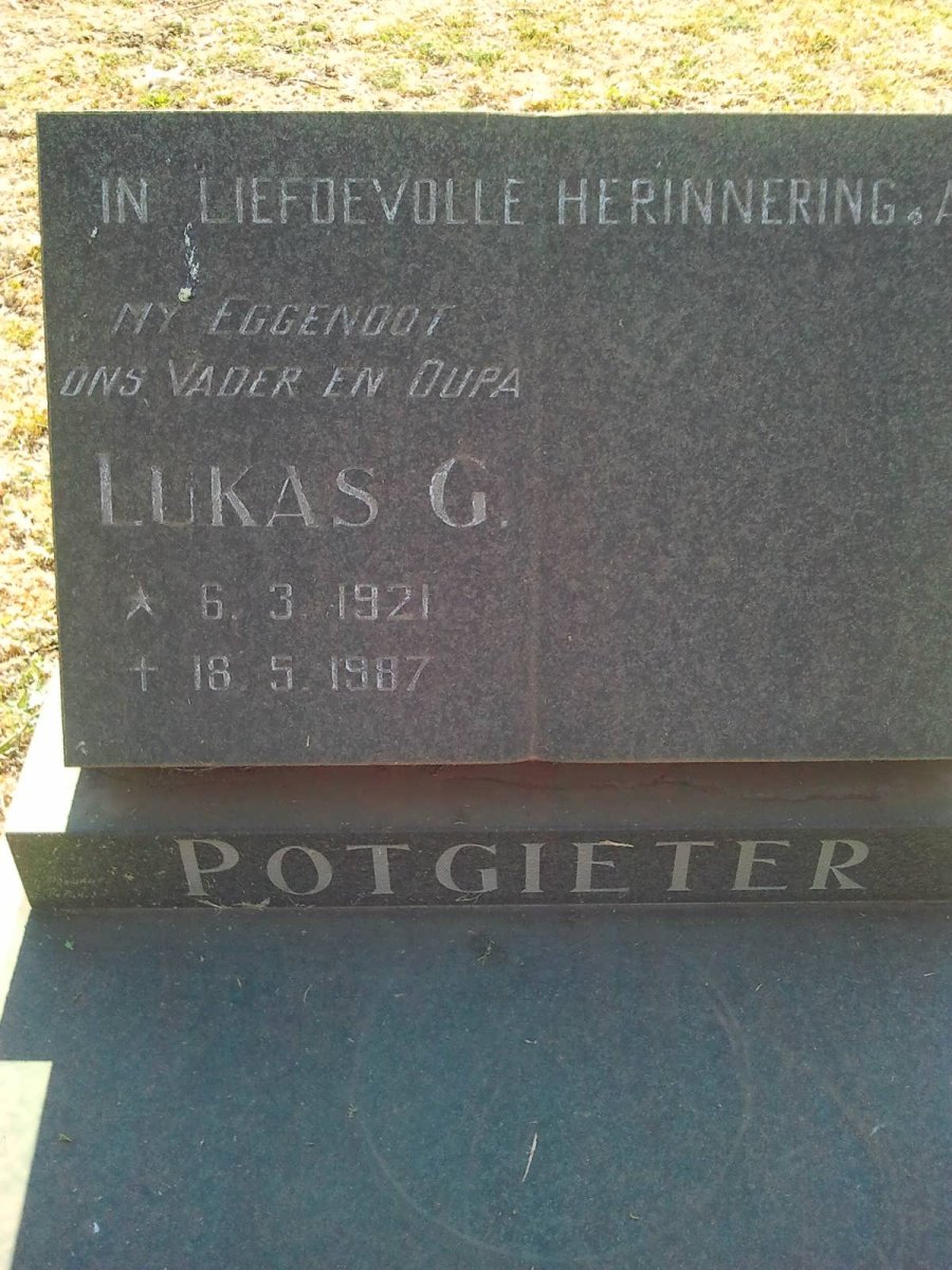 POTGIETER Lukas G. 1921-1987