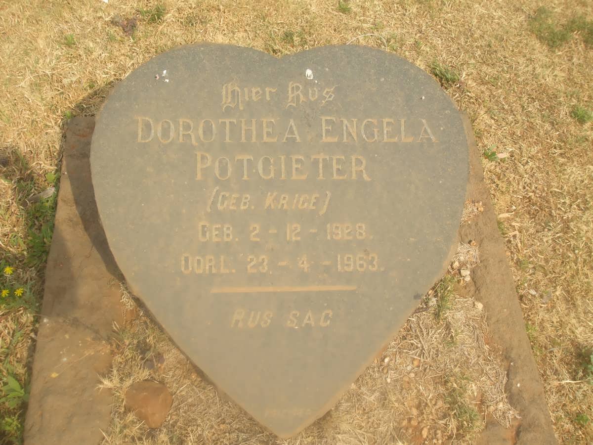 POTGIETER Dorothea Engela nee KRIGE 1928-1963