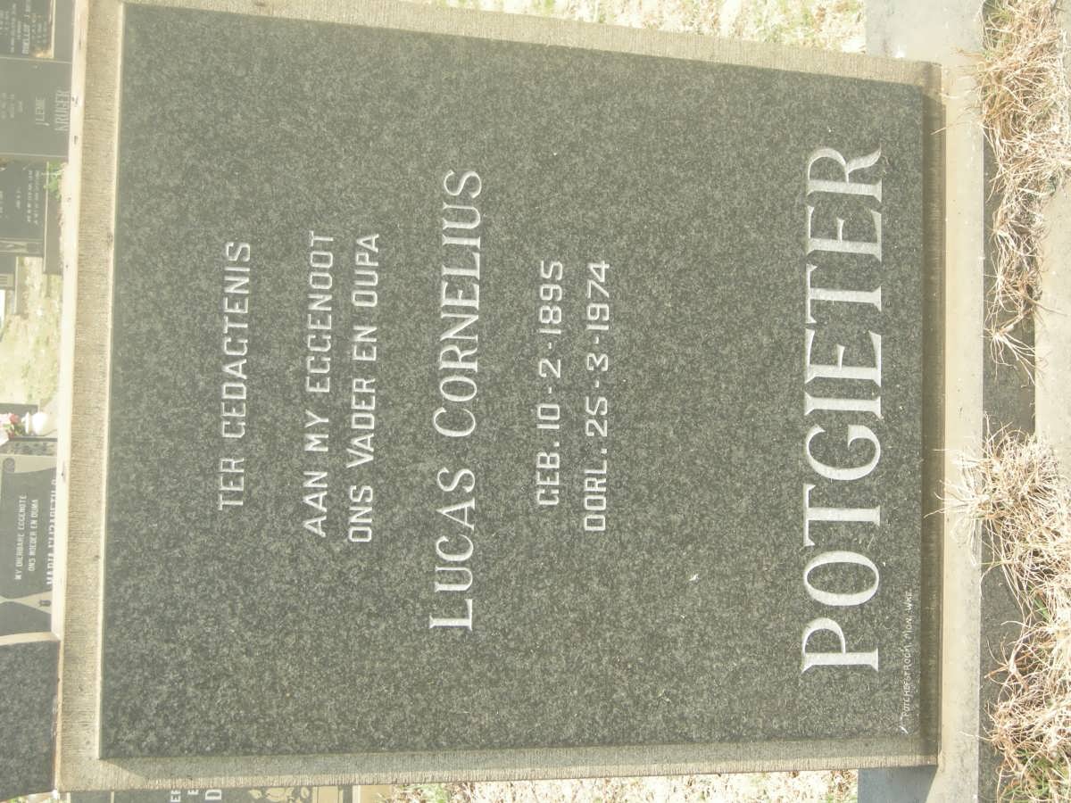 POTGIETER Lucas Cornelius 1895-1974