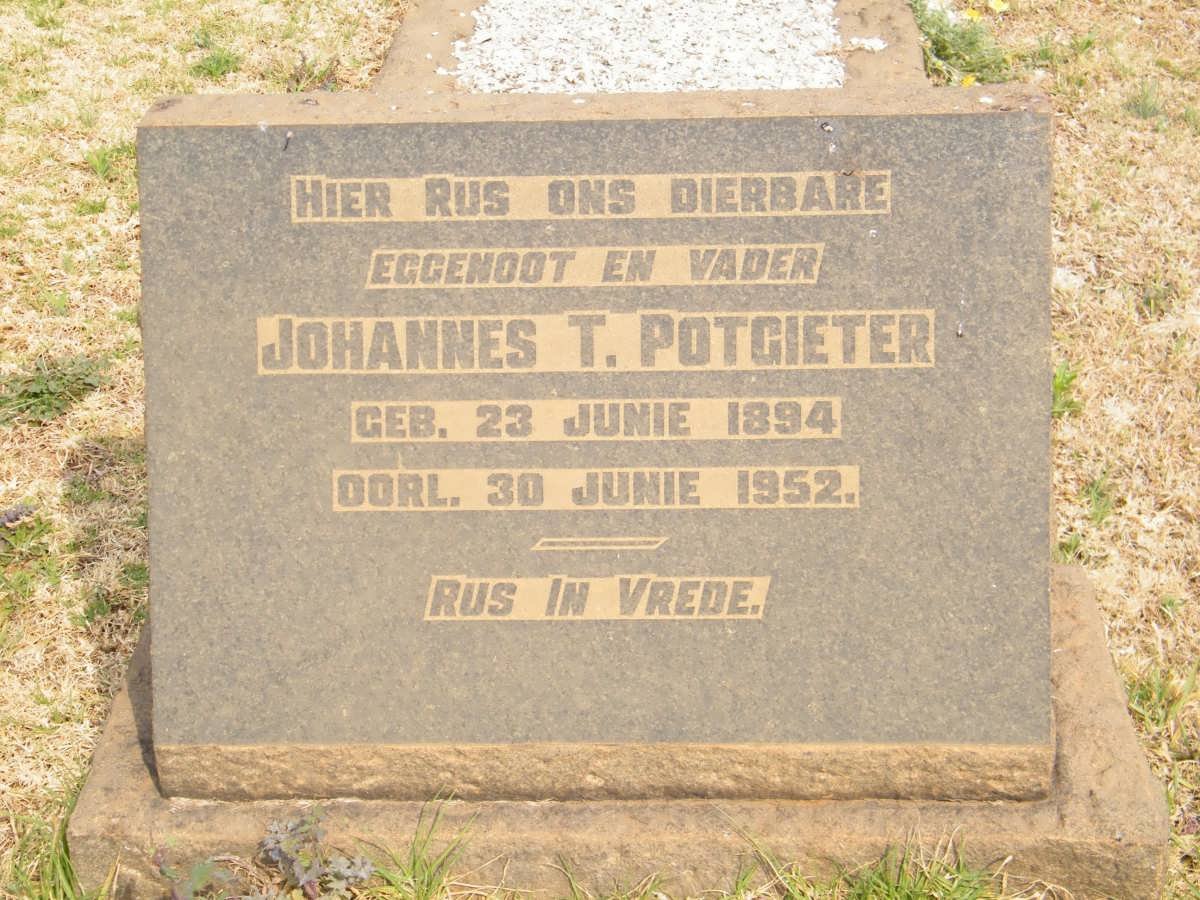 POTGIETER Johannes T. 1894-1952