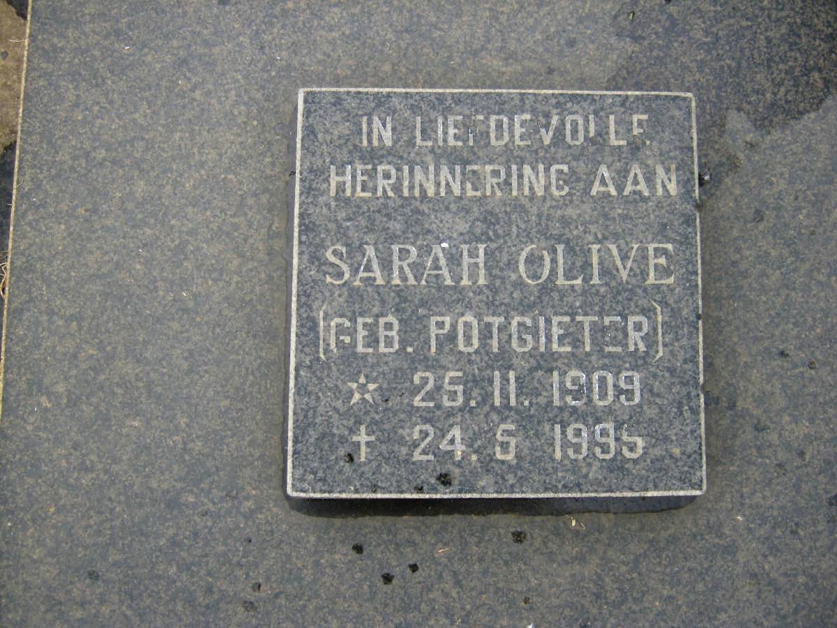POTGIETER Sarah Olive 1909-1995