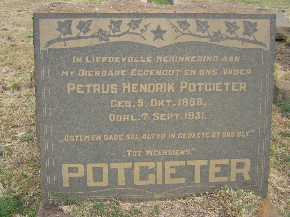 POTGIETER Petrus Hendrik 1868-1931