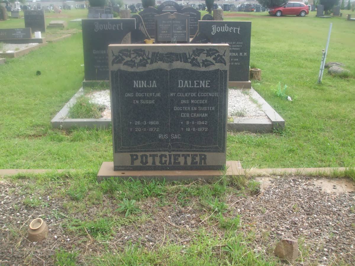 POTGIETER Dalene nee GRAHAM 1942-1972 :: POTGIETER Ninja 1968-1972