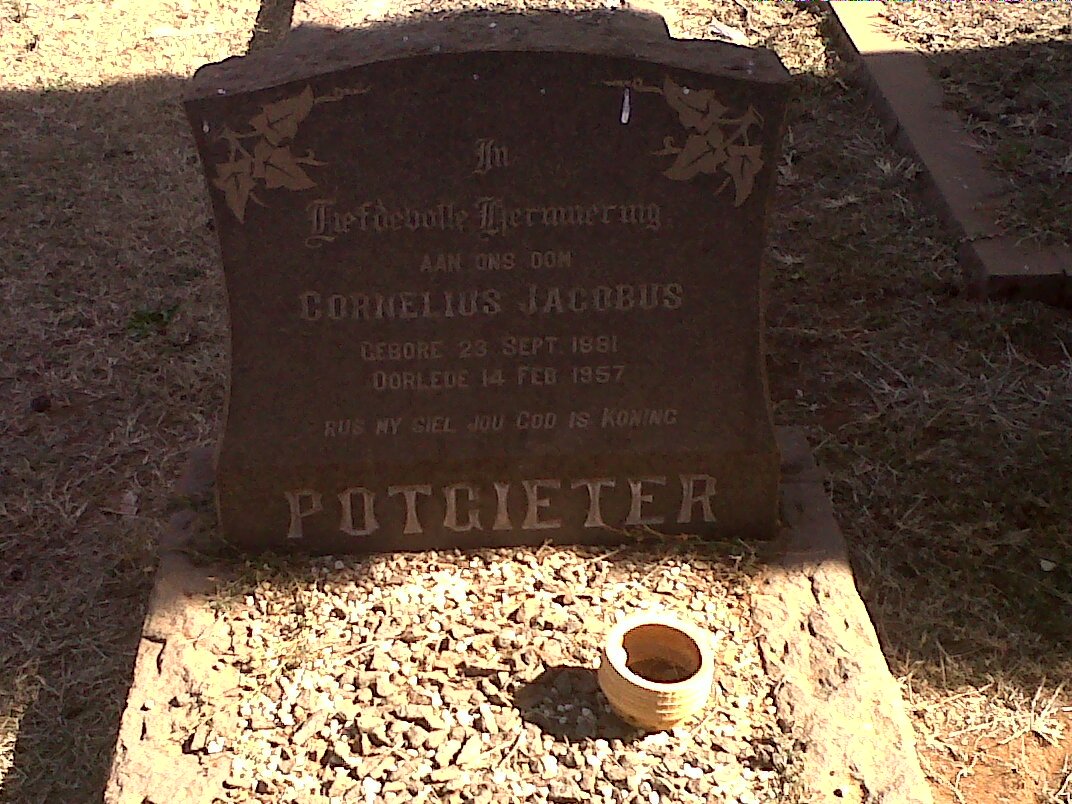 POTGIETER Cornelius Jacobus 1881-1957