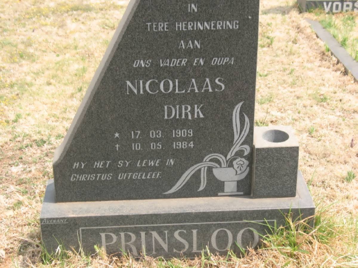 PRINSLOO Nicolaas Dirk 1909-1984