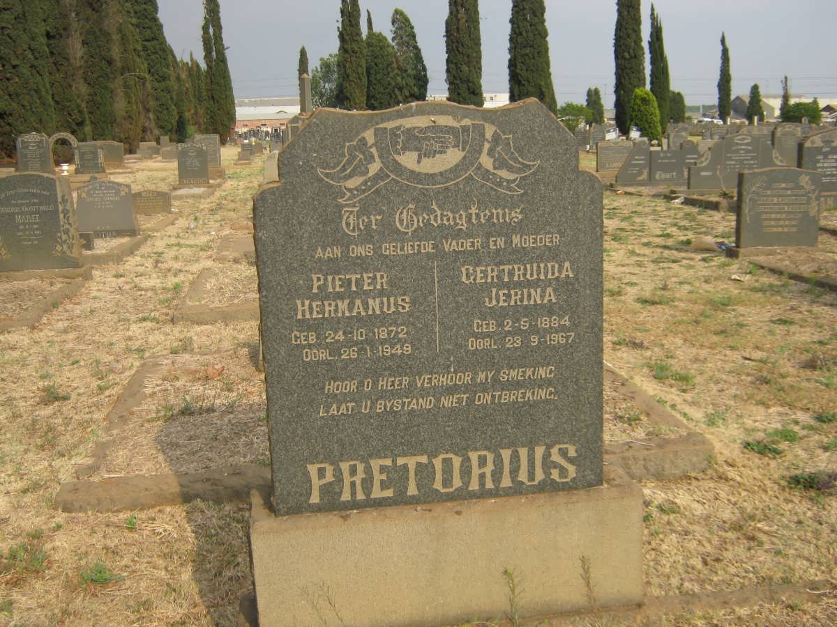 PRETORIUS Pieter Hermanus 1872-1949 &amp; Gertruida Jerina 1884-1967