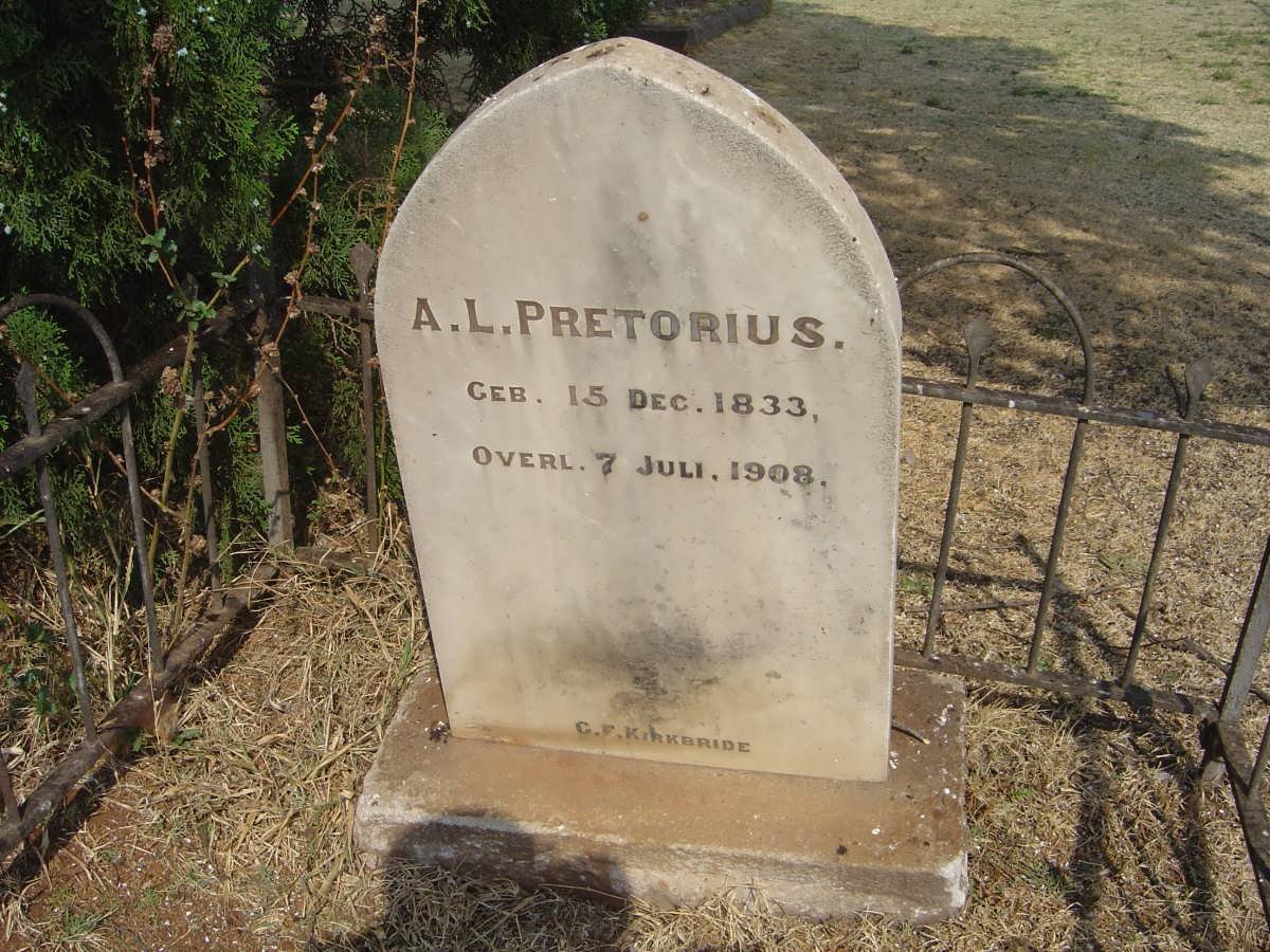 PRETORIUS A.L. 1933-1908