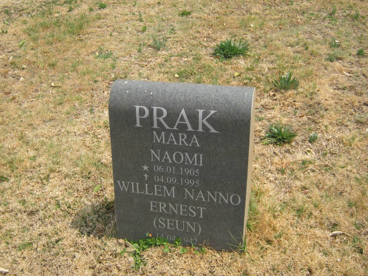 PRAK Mara Naomi 1905-1995 :: PRAK Willem Nanno Ernest 1942-