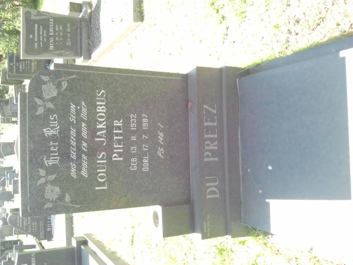 PREEZ Louis Jakobus Pieter, du 1932-1987