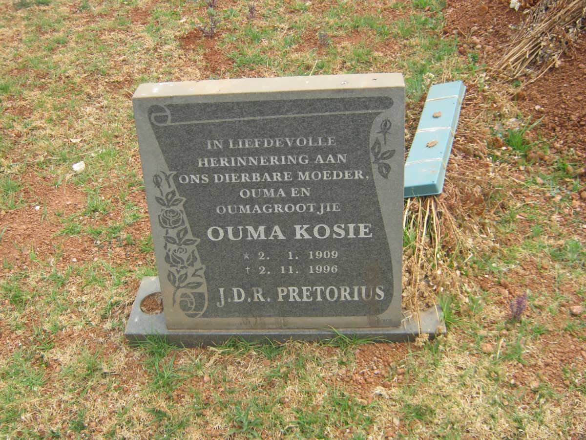PRETORIUS J.D.R. 1909-1996