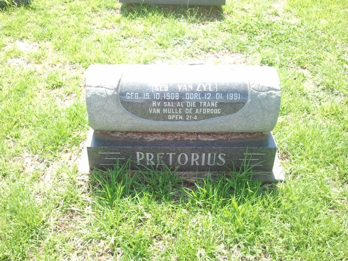 PRETORIUS nee VAN ZYL 1908-1991
