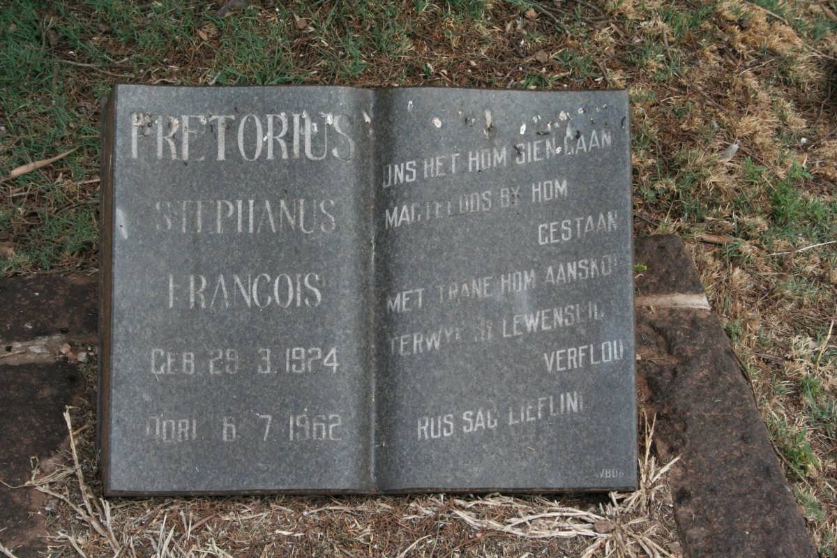 PRETORIUS Stephanus Francois 1924-1962