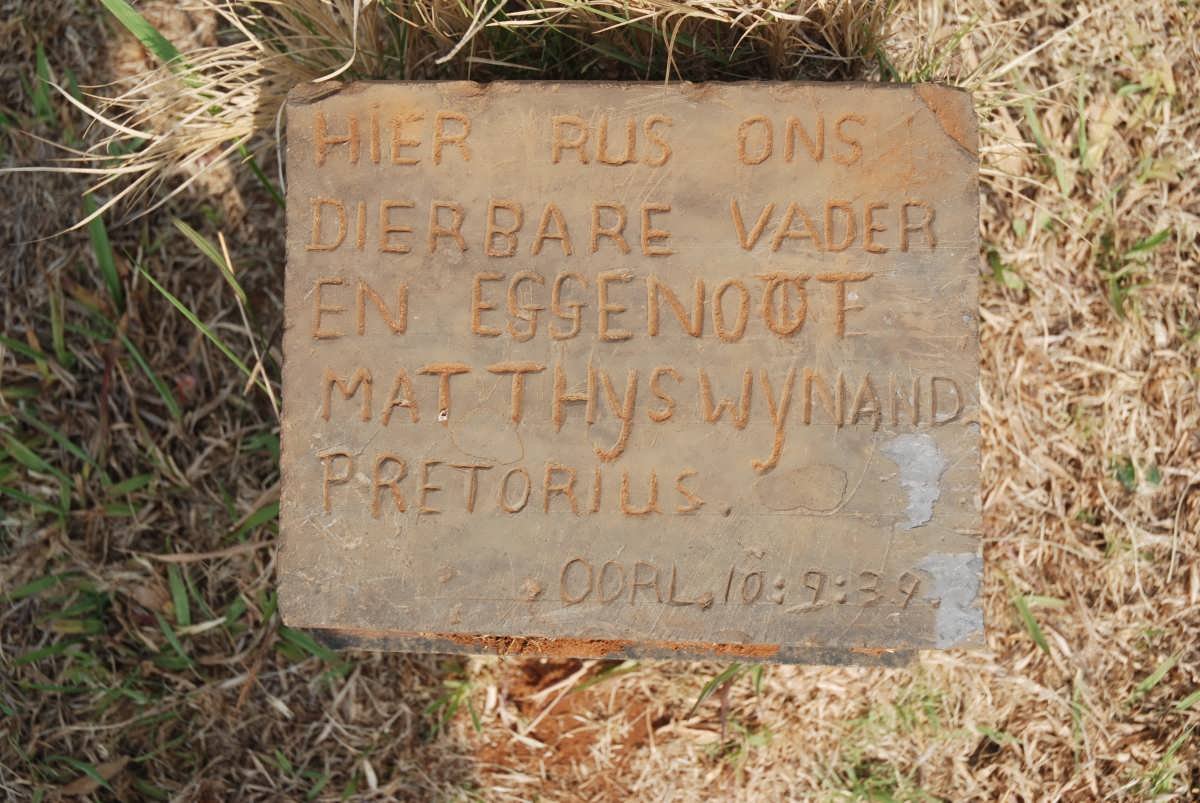 PRETORIUS Matthys Wynand -1939