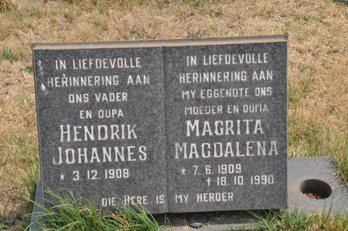PREEZ Hendrik Johannes, du 1908-1992 &amp; Magrita Magdalena 1909-1990